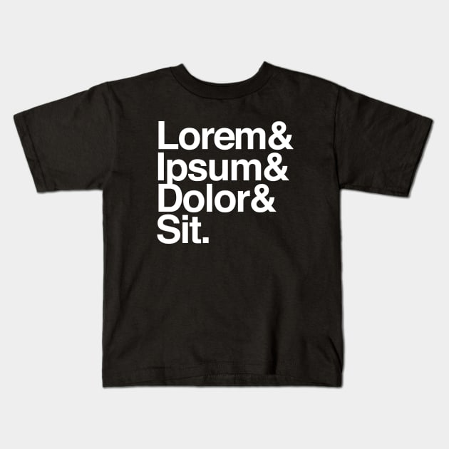 Lorem Ipsum Greek Text Graphic Design Kids T-Shirt by artbitz